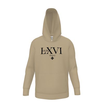 Louis XV1 Hoodie  Khaki With Iconic Logo and Motif