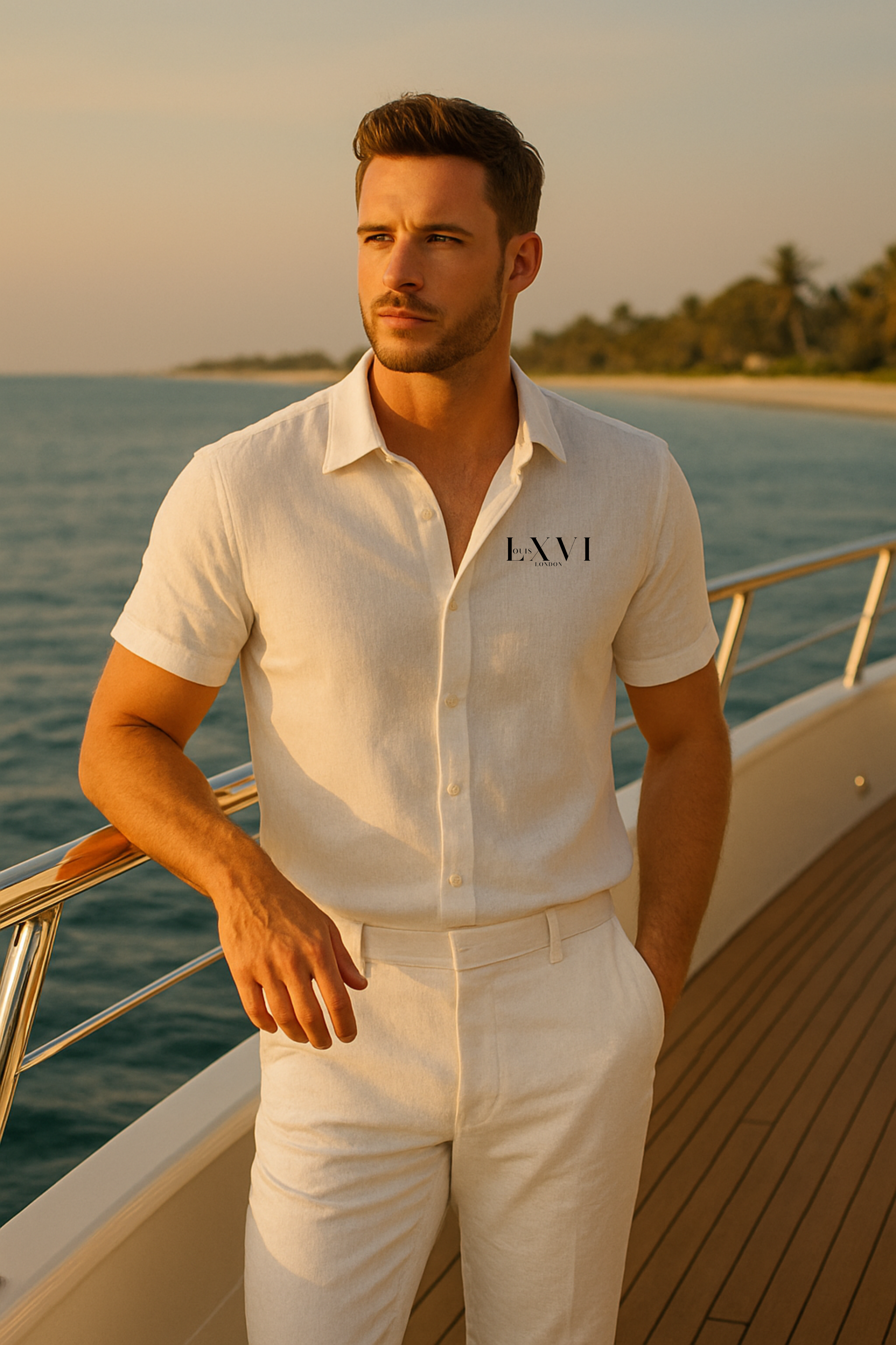 Louis XVI London  Linen Button Down