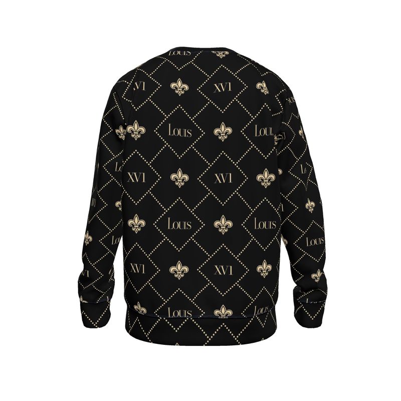 Sweater with Tan fleur-de-lis monogram
