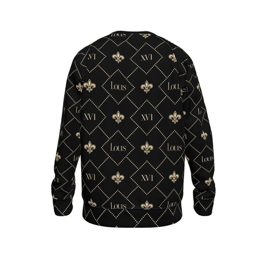Sweater with Tan fleur-de-lis monogram