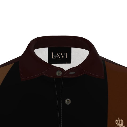 Louis XVI Count Polo Striped Black Brown