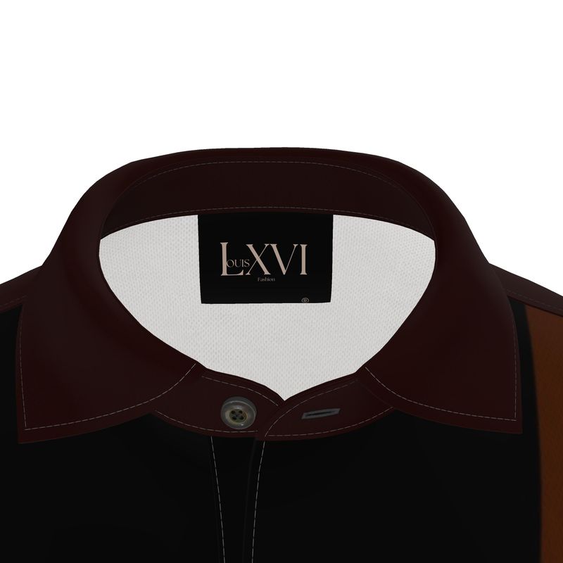 Louis XVI Count Polo Striped Black Brown