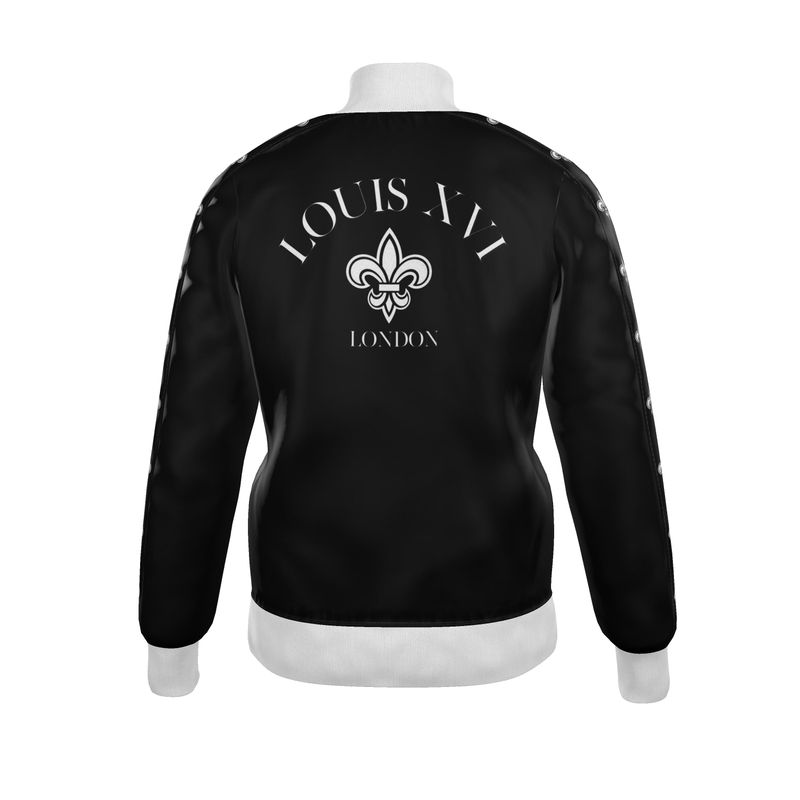 Louis XVI Royal Tracksuits Black Jacket White Trim