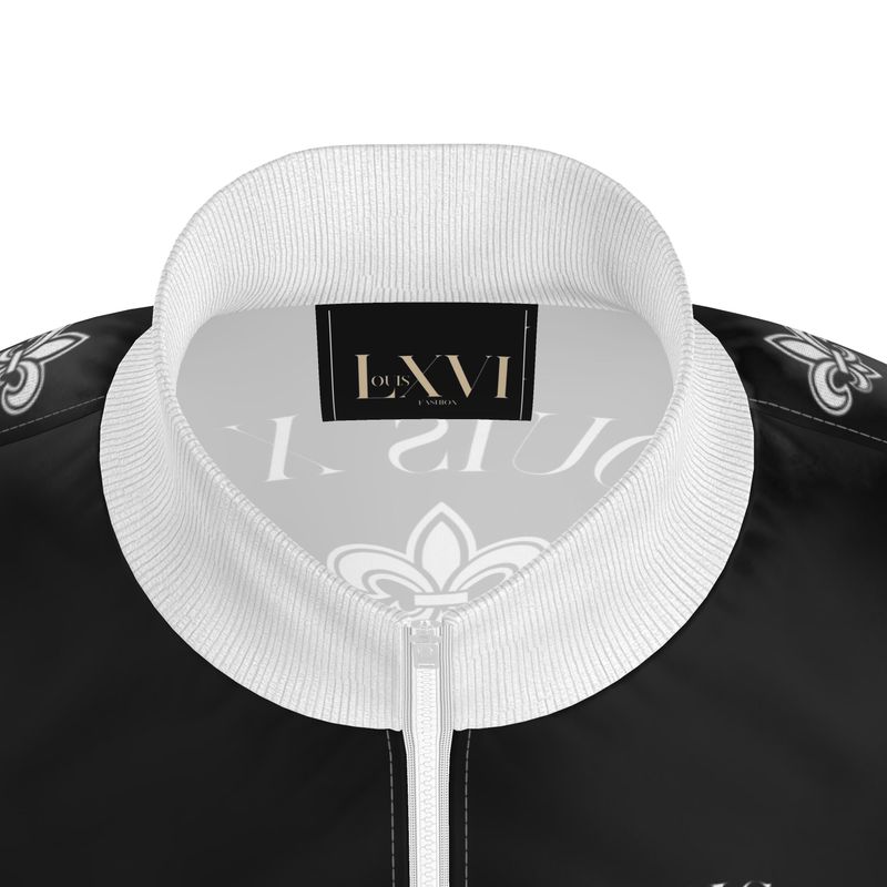 Louis XVI Royal Tracksuits Black Jacket White Trim