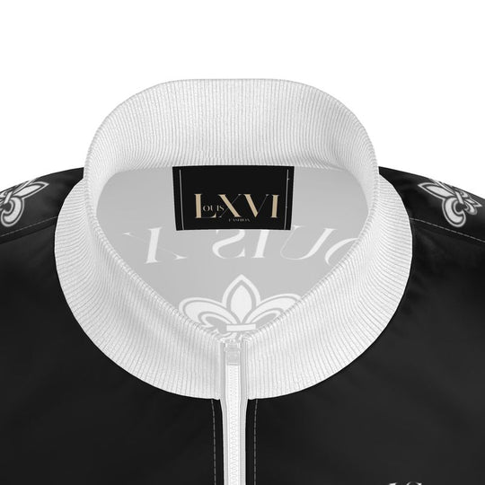 Louis XVI Royal Tracksuits Black Jacket White Trim